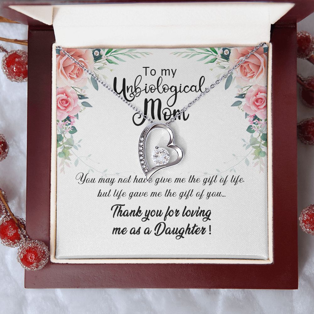 Unibological Necklace, Jewelry for Women, Future Mother in Law Gifts from Daughter in Law, Mother of Bride Gifts For Mother in Law, Birthday Gifts For Mother In Law From Daughter In Law Forever Love Necklace