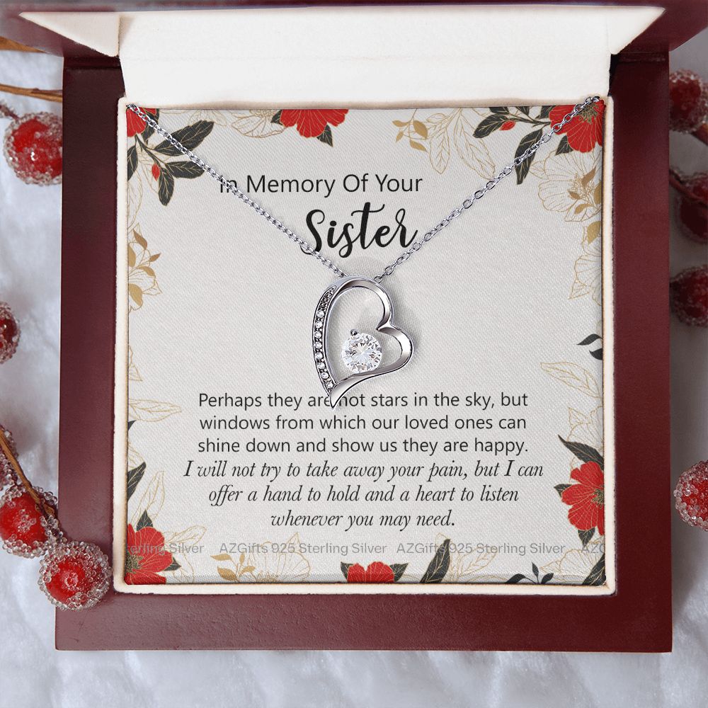 In Memory Of Your Sister Gift, Sympathy Loss Of Sister, Memorial Gift For Loss Of Sister , Sympathy Gift Loss Of A Sister, Loss Of A Sister Forever Love Necklace
