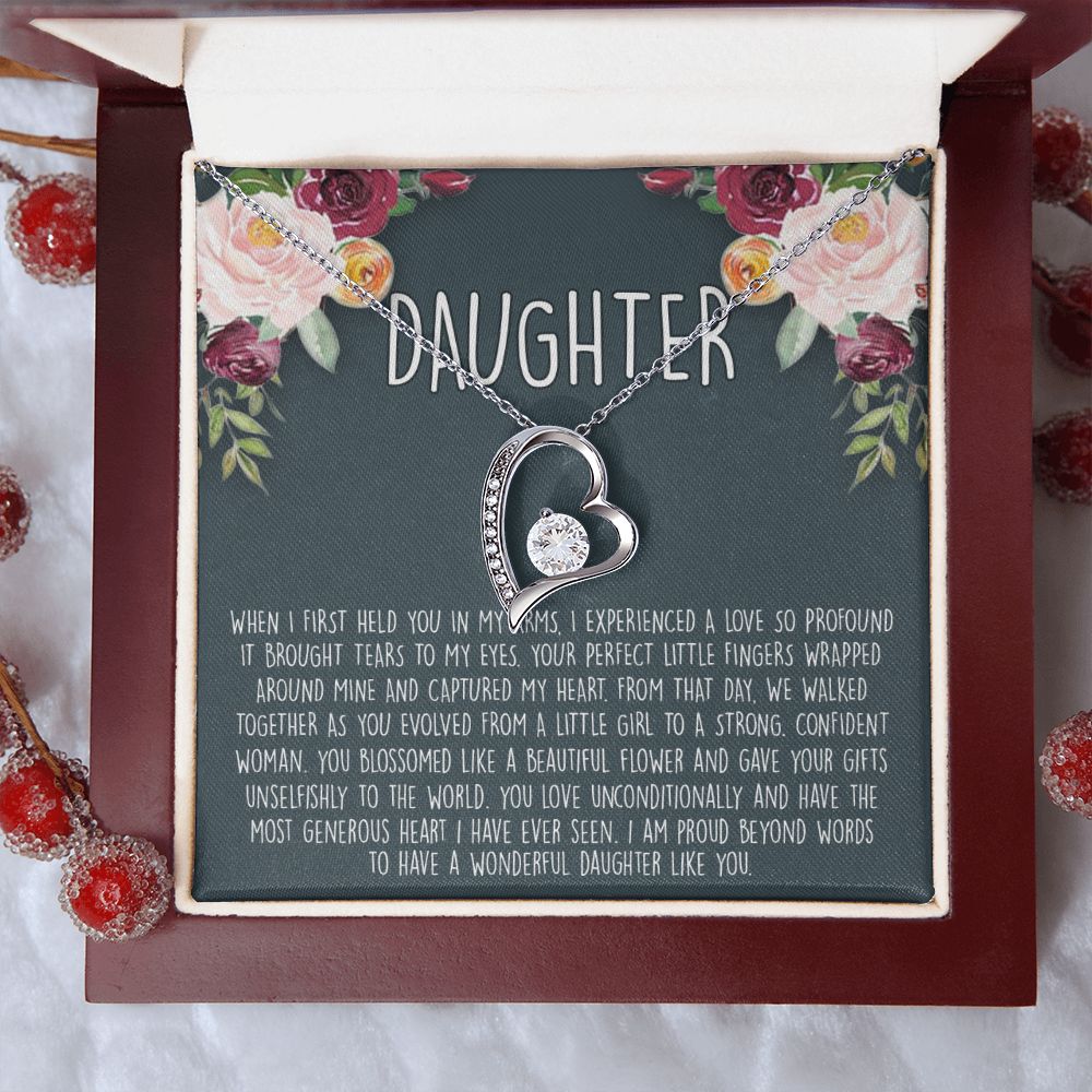 Daughter Necklace Gift for Daughter, Daughter Jewelry, Mother Daughter Forever Love Necklace