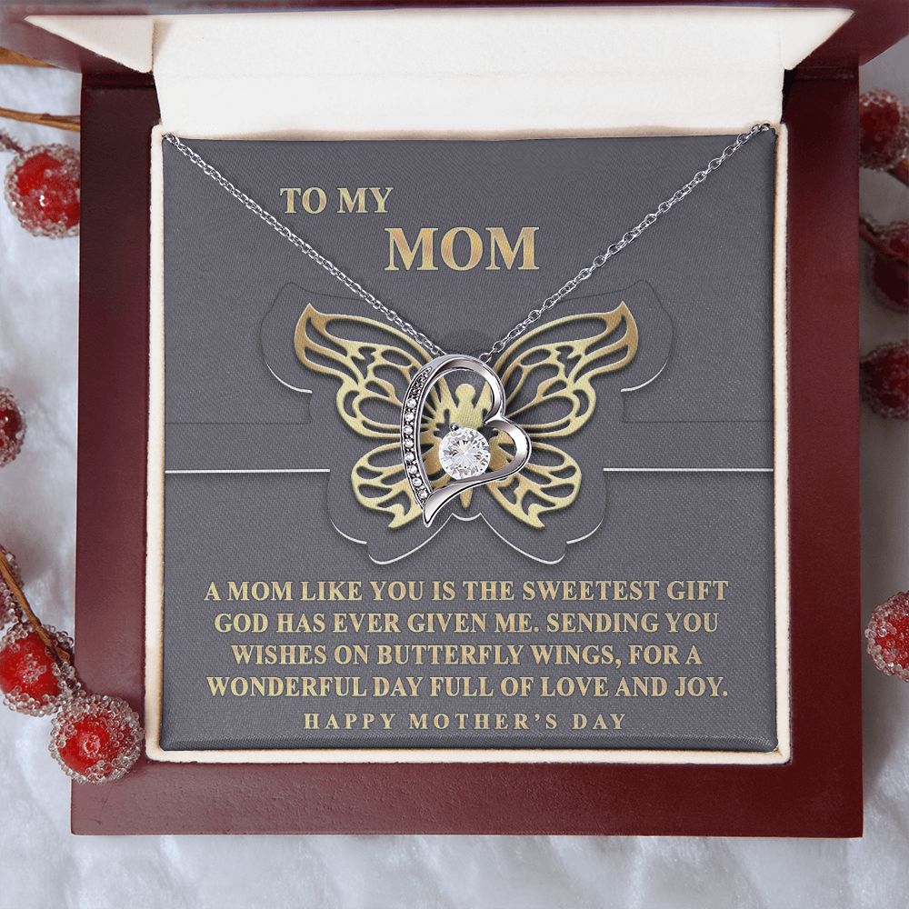 To My Mom Necklace, Gift For Mom, Mother's Day Gift from Daughter, Mom Jewelry Gift for Mothers Day, Birthday Gift for Mother, Moms Gift from Daughter Son, Necklace for Mom Mother 12 Forever Love Necklace