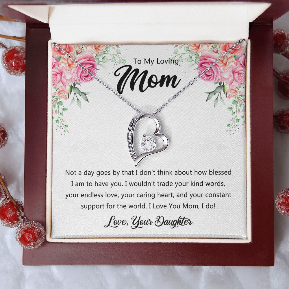 To My Mom Necklace, Gift For Mom, Mother's Day Gift from Daughter, Mom Jewelry Gift for Mothers Day, Birthday Gift for Mother, Moms Gift from Daughter Son, Necklace for Mom Mother 9 Forever Love Necklace