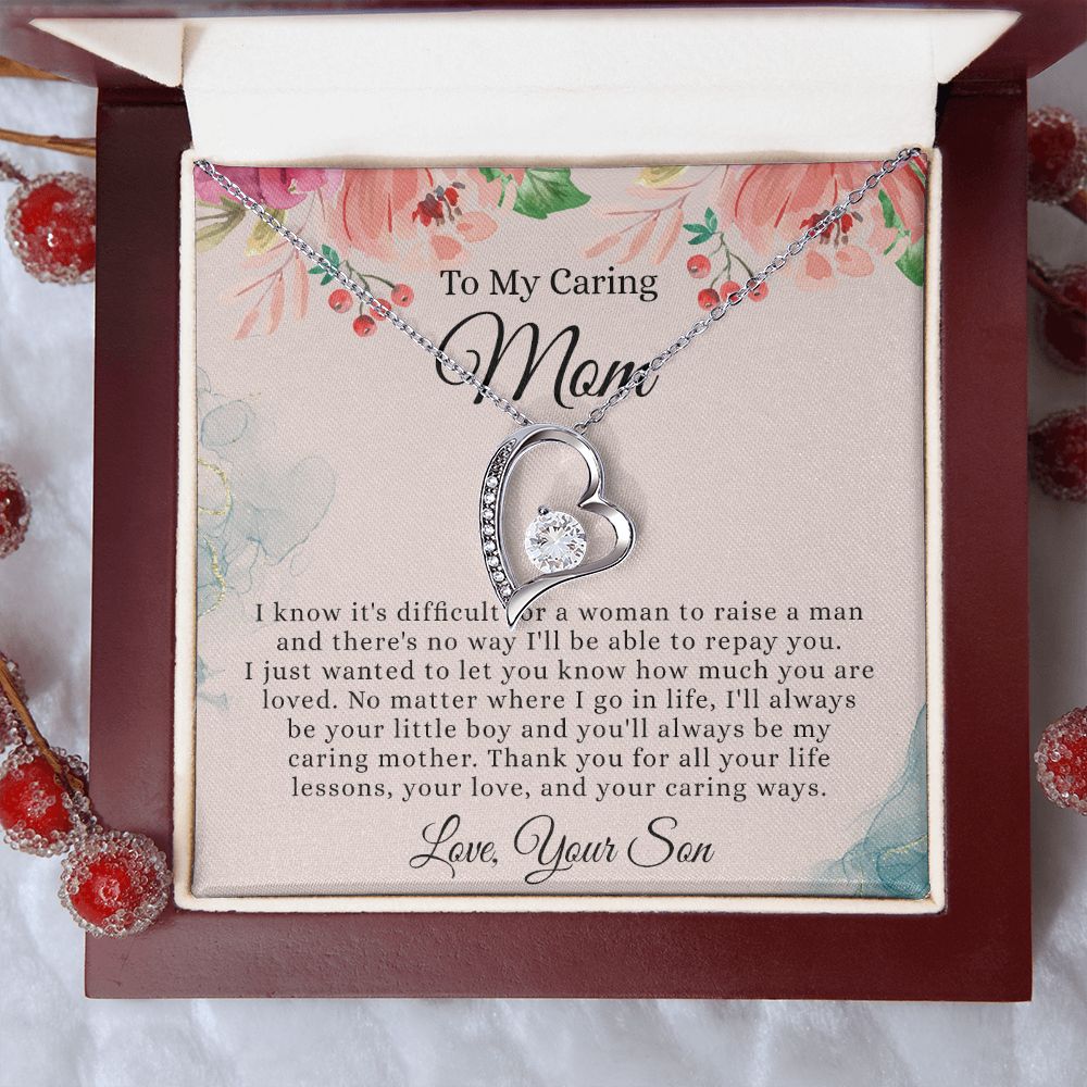To My Mom Necklace, Mom Gift From Son, Mom gifts, Gift for Mom From Son, Mom Mothers Day Gift From Son, To my Mom Necklace, Mom Gift Necklace, Mother Birthday Gift From Son Forever Love Necklace