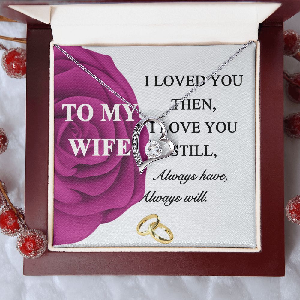 To My Wife Necklace -gift for Wife, Birthday Anniversary Necklace From HUsband Forever Love Necklace