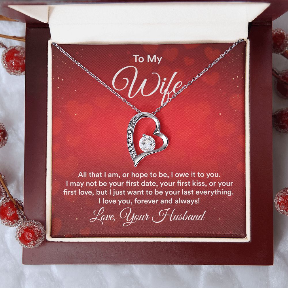 Birthday Gifts For Wife, Necklace Gifts For Wife From Husband, To My Wife Jewelry For Women , To My Wife Necklace  from Husband Wedding Anniversary Present For Wife, Beautiful Wife Jewelry Christmas30 Forever Love Necklace