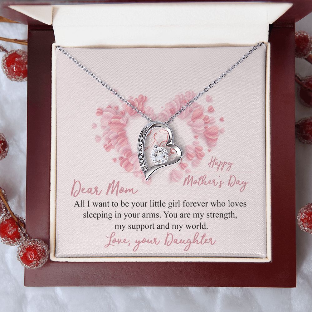 Mom Necklace Gifts for Mom from Daughter to Mom Gifts for Mothers Day from Daughter, To My Mom Necklace from Daughter to Mom Birthday Gifts Necklace with Message Card and Gift Box25 Forever Love Necklace