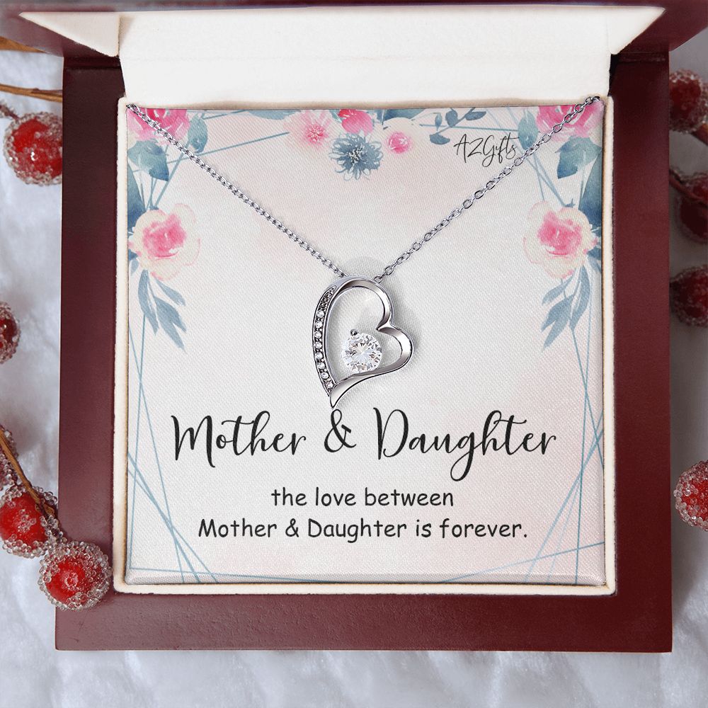 Mom Necklace Gifts for Mom from Daughter to Mom Gifts for Mothers Day from Daughter, To My Mom Necklace from Daughter to Mom Birthday Gifts Necklace with Message Card and Gift Box Forever Love Necklace