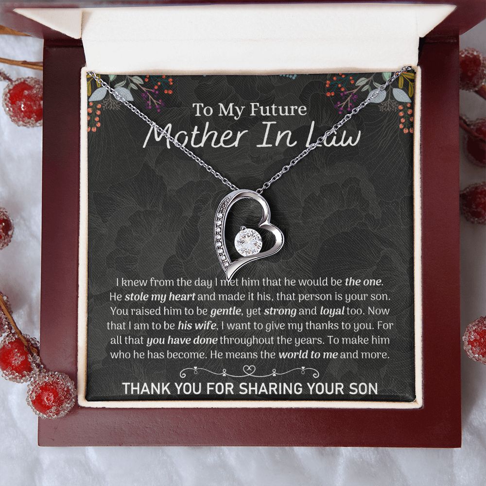 Future Mother In Law Sunflower Bracelet, Mother In Law To Be Gifts, Soon To Be Mother In Law Gifts, Future Mother In Law Birthday Gift Forever Love Necklace