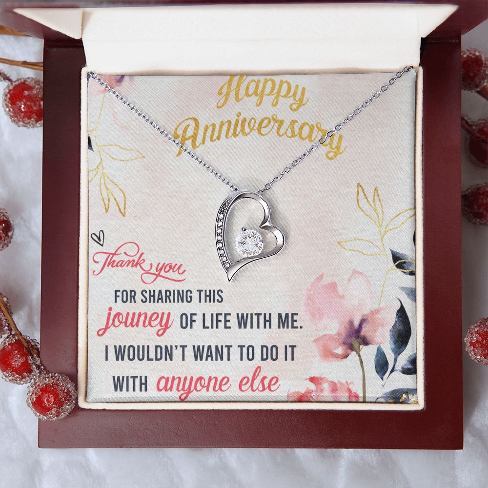 To My Wife Necklace, Wedding Anniversary Jewelry For Women, Necklace For Wife from Husband, Gift For Wife Birthday Gifts From Husband Necklace, Jewelry With Message Card In A Gift Box9 Forever Love Necklace