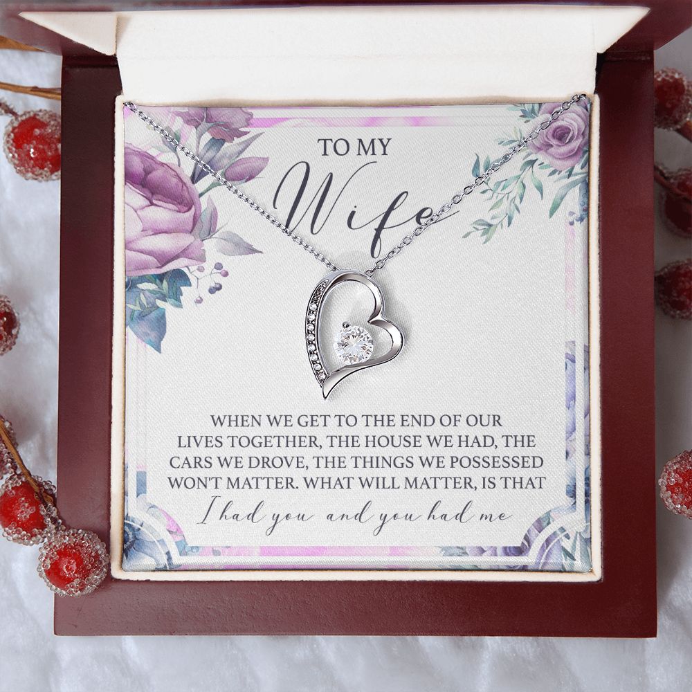 Birthday Gifts For Wife, Necklace Gifts For Wife From Husband, To My Wife Jewelry For Women , To My Wife Necklace  from Husband Wedding Anniversary Present For Wife, Beautiful Wife Jewelry Christmas 5 Forever Love Necklace