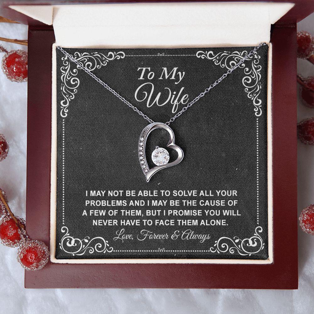 To My Wife Necklace, Gift For Wife From Husband, Anniversary Gift, Valentine's Forever Love Necklace