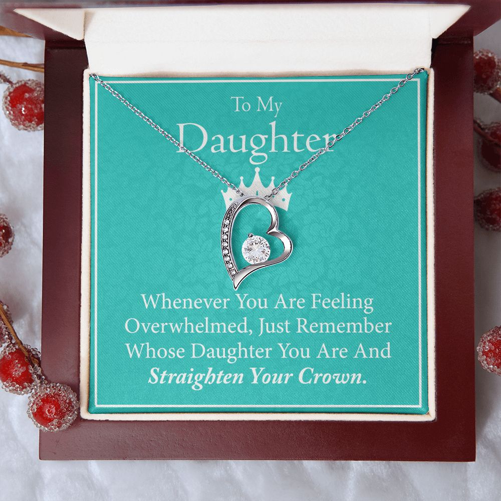 Jewelry Pendant Present for Daughter, To My Daughter Gift Necklace from Mom, Mother Daughter Gift Ideas, Birthday Christmas Gift Graduation Gifts for Daughters, Mother and Daughter Necklace 15 Forever Love Necklace