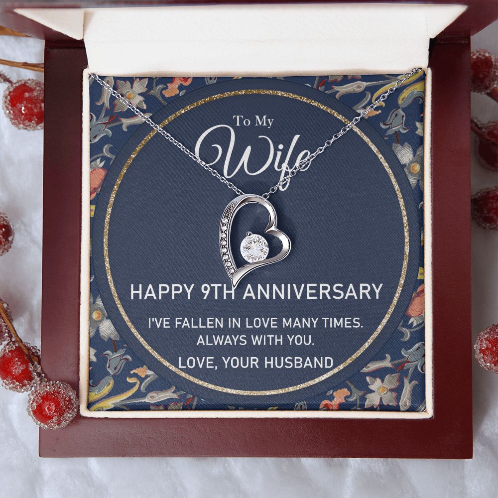 To My Wife Necklace from Husband, Personalized Necklace for Women, Luxury Necklace for Wife from Man Men, Wedding Anniversary Present For Wife, Beautiful Wife Jewelry Christmas Birthday Gifts For Wife6 Forever Love Necklace