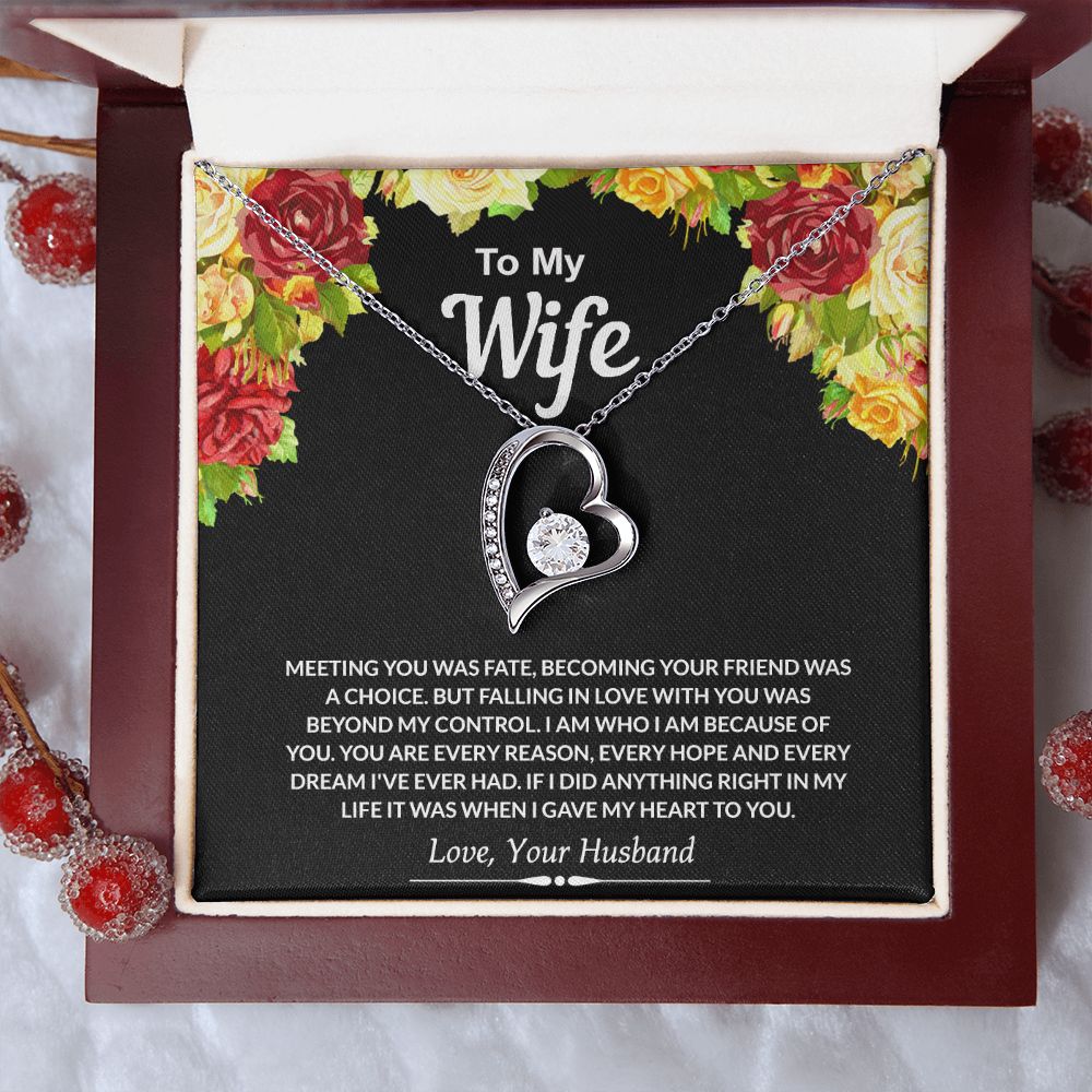 To My Wife Necklace from Husband Jewelry Gift For Wife Valentines Gift for Her Forever Love Necklace