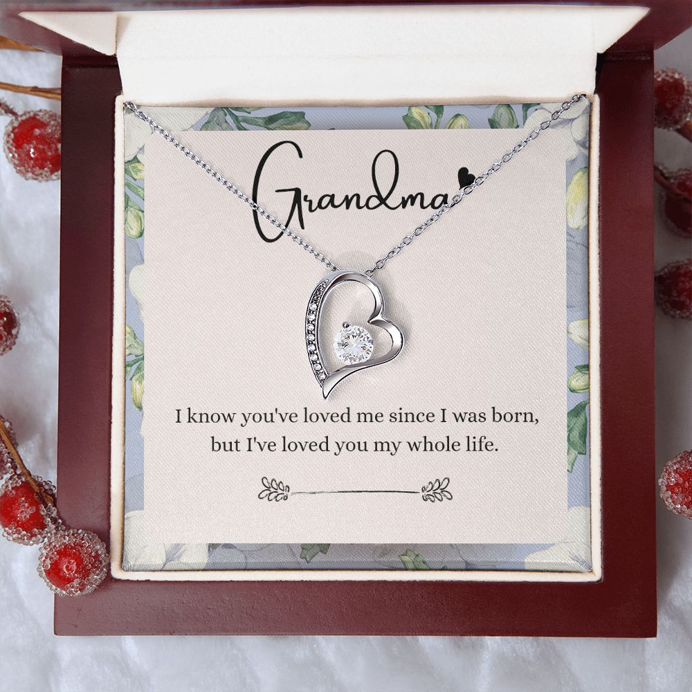 To My Grandma Necklace, Gift for Grandmother Necklace, Mothers Day Gift For Grandma Nana, Grandma Jewelry From Grandchildren GrandKids , Jewelry Box Gift For Grandma Grandmother9 Forever Love Necklace