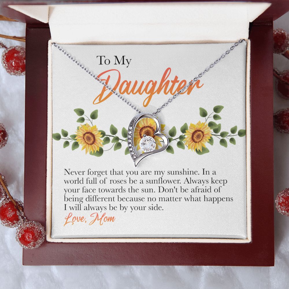 Mother Daughter Gift Ideas, To My Daughter Gift Necklace from Mom, Jewelry Pendant Present for Daughter, Birthday Christmas Gift Graduation Gifts for Daughters, Mother and Daughter Necklace 30 Forever Love Necklace
