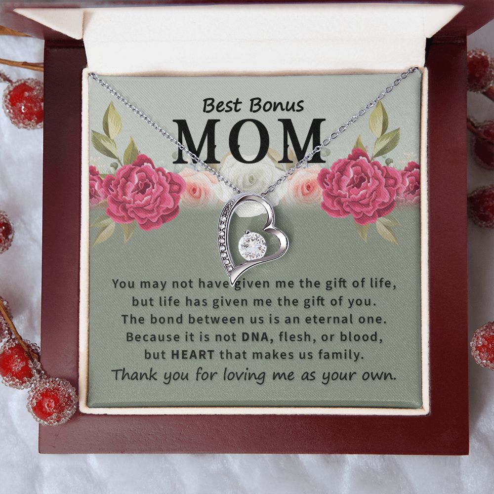 Mother Daughter Necklace as Daughter Gift from Mom, Mom Necklace as Christmas Gift for Mom from Son, Birthday Gift for Mother in Law Necklace, Bonus Mom Gifts for Step Mom Necklace2 Forever Love Necklace