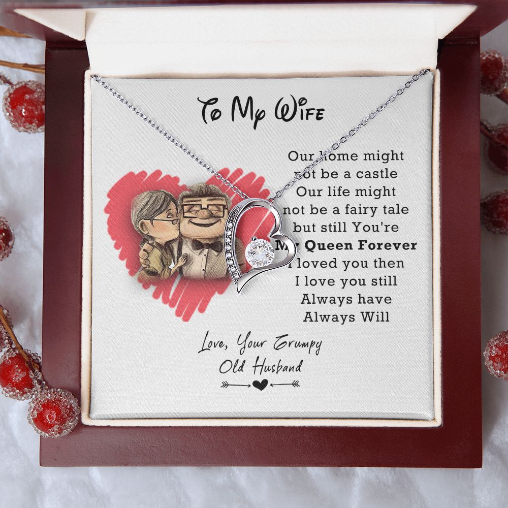 To My Wife Necklace from Husband, Personalized Necklace for Women, Luxury Necklace for Wife from Man Men, Wedding Anniversary Present For Wife, Beautiful Wife Jewelry Christmas Birthday Gifts For Wife3 Forever Love Necklace