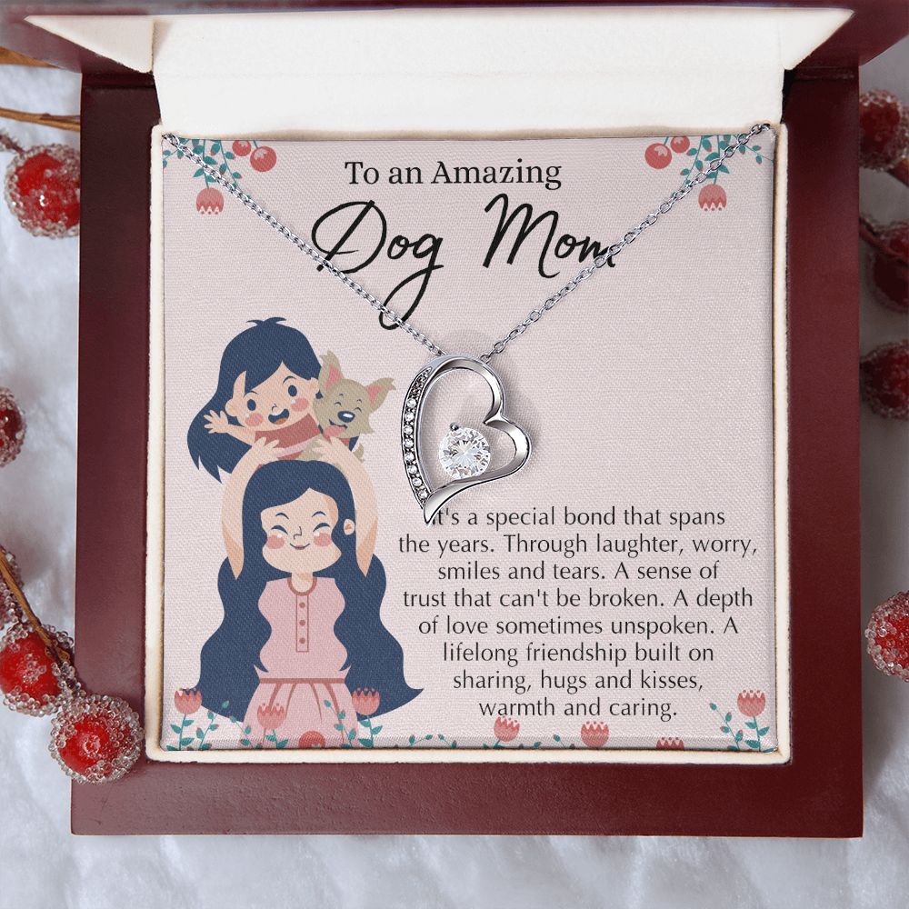 Love Knot Necklace, Dog Mom Gift For Mother's Day, Dog Mom Necklace For Women, Dog Mama Sentimental Gift, Dog Lover Gifts For Her, Unique Forever Love Necklace