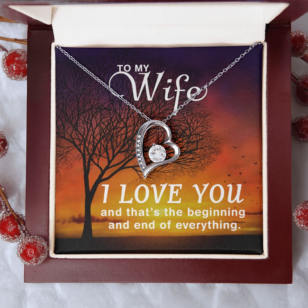 Birthday Gifts For Wife, Necklace Gifts For Wife From Husband, To My Wife Jewelry For Women , To My Wife Necklace  from Husband Wedding Anniversary Present For Wife, Beautiful Wife Jewelry Christmas14 Forever Love Necklace