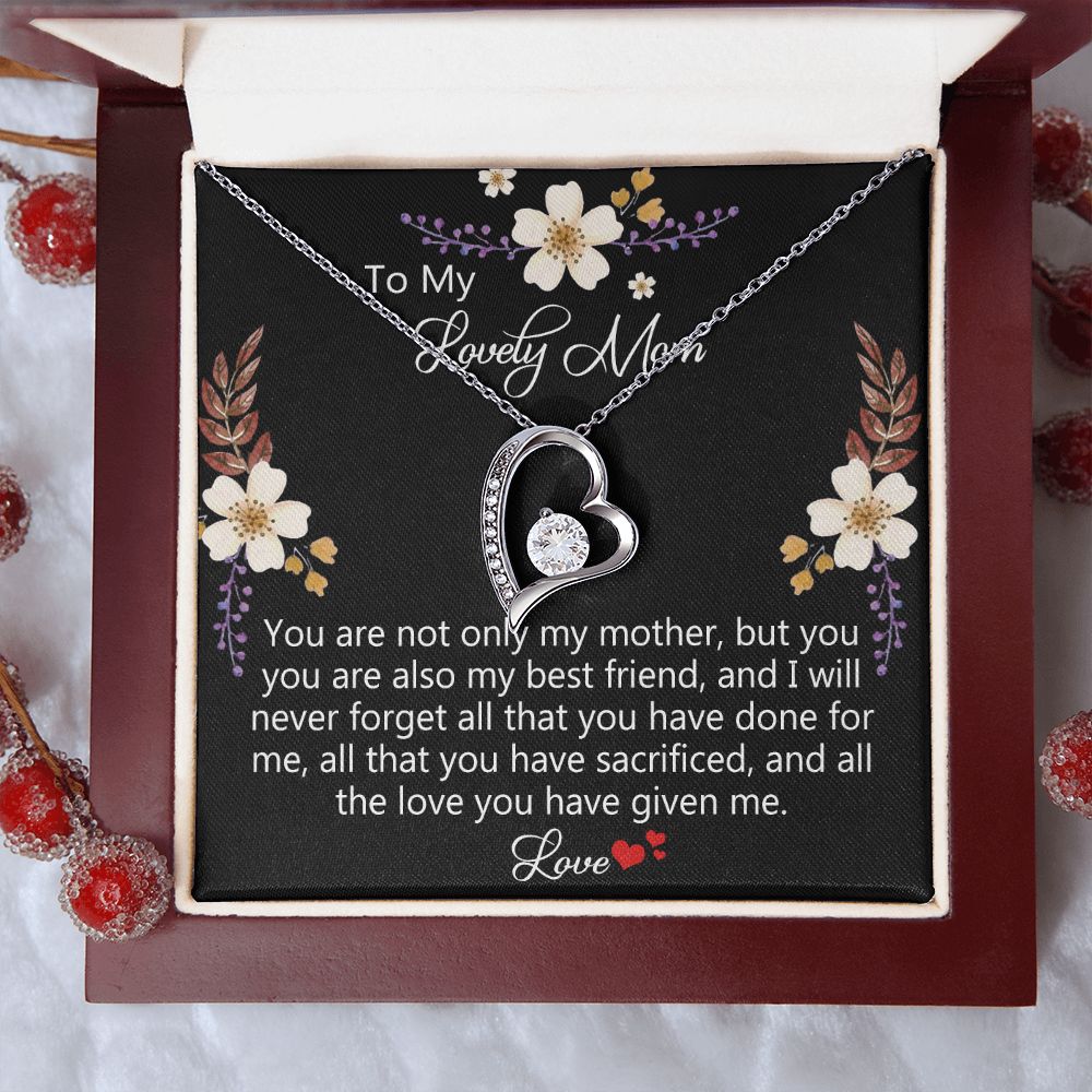 To My Mom Necklace, Gift For Mom, Mother's Day Gift from Daughter, Mom Jewelry Gift for Mothers Day, Birthday Gift for Mother, Moms Gift from Daughter Son, Necklace for Mom Mother15 Forever Love Necklace