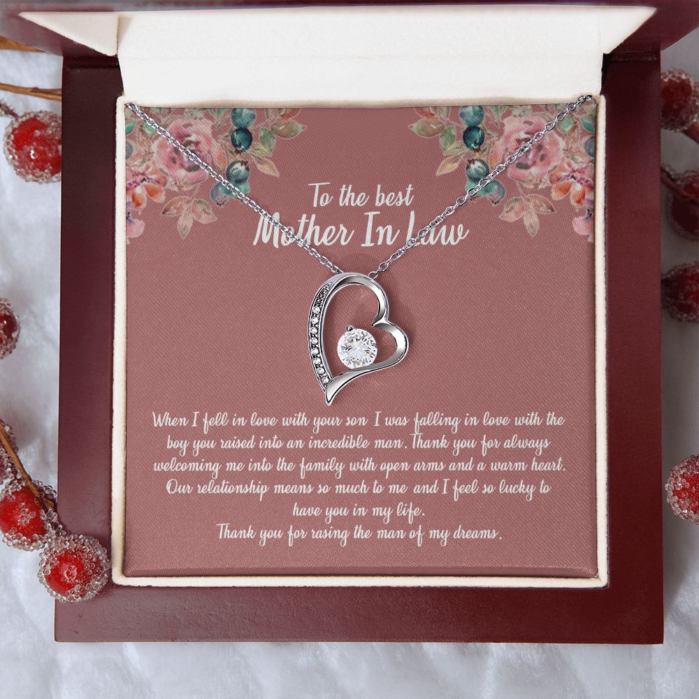 Mother in Law Necklace, Jewelry for Women, Future Mother in Law Gifts from Daughter in Law, Mother of Bride Gifts For Mother in Law, Birthday Gifts For Mother In Law From Daughter In Law11 Forever Love Necklace