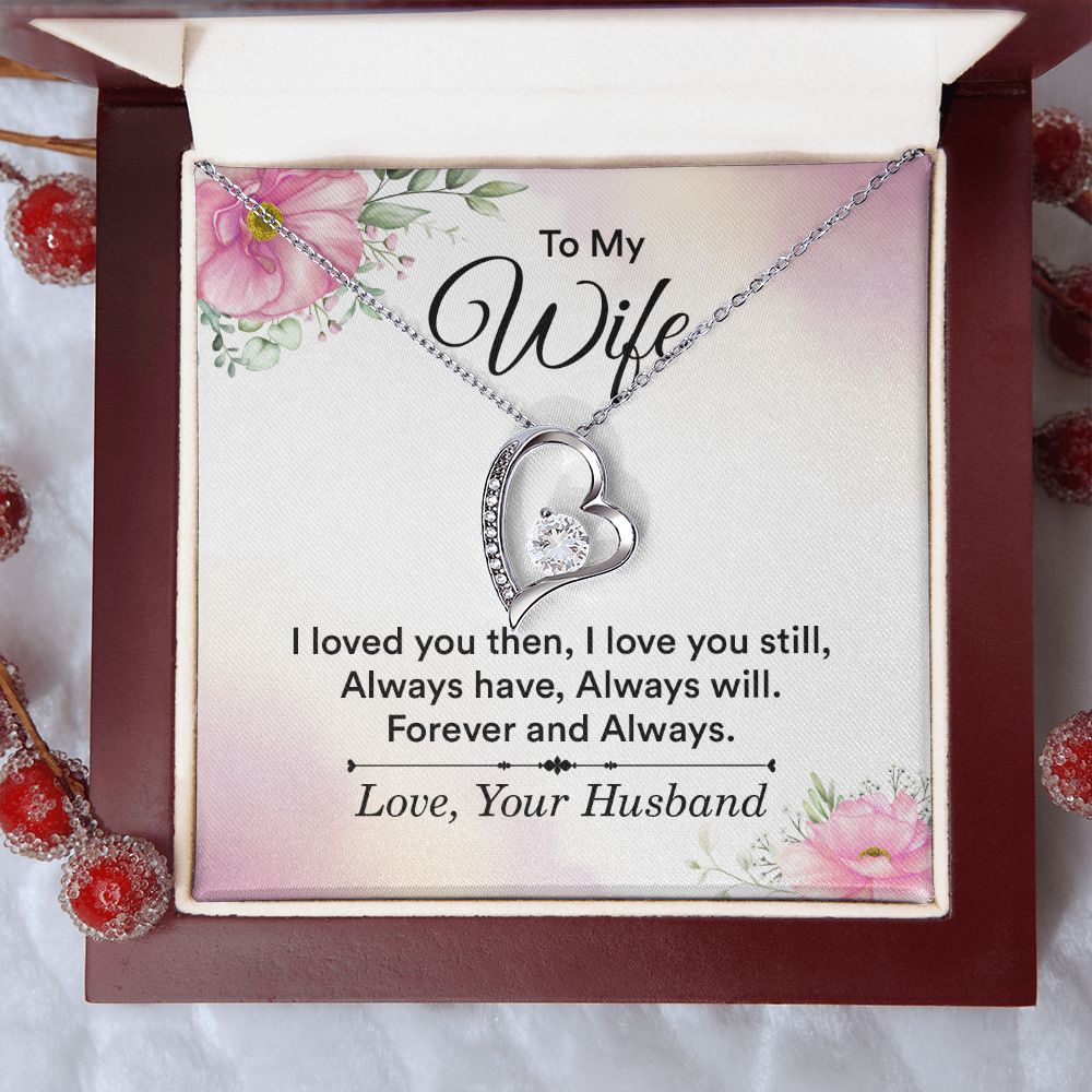 Birthday Gifts For Wife, Necklace Gifts For Wife From Husband, To My Wife Jewelry For Women , To My Wife Necklace  from Husband Wedding Anniversary Present For Wife, Beautiful Wife Jewelry Christmas27 Forever Love Necklace