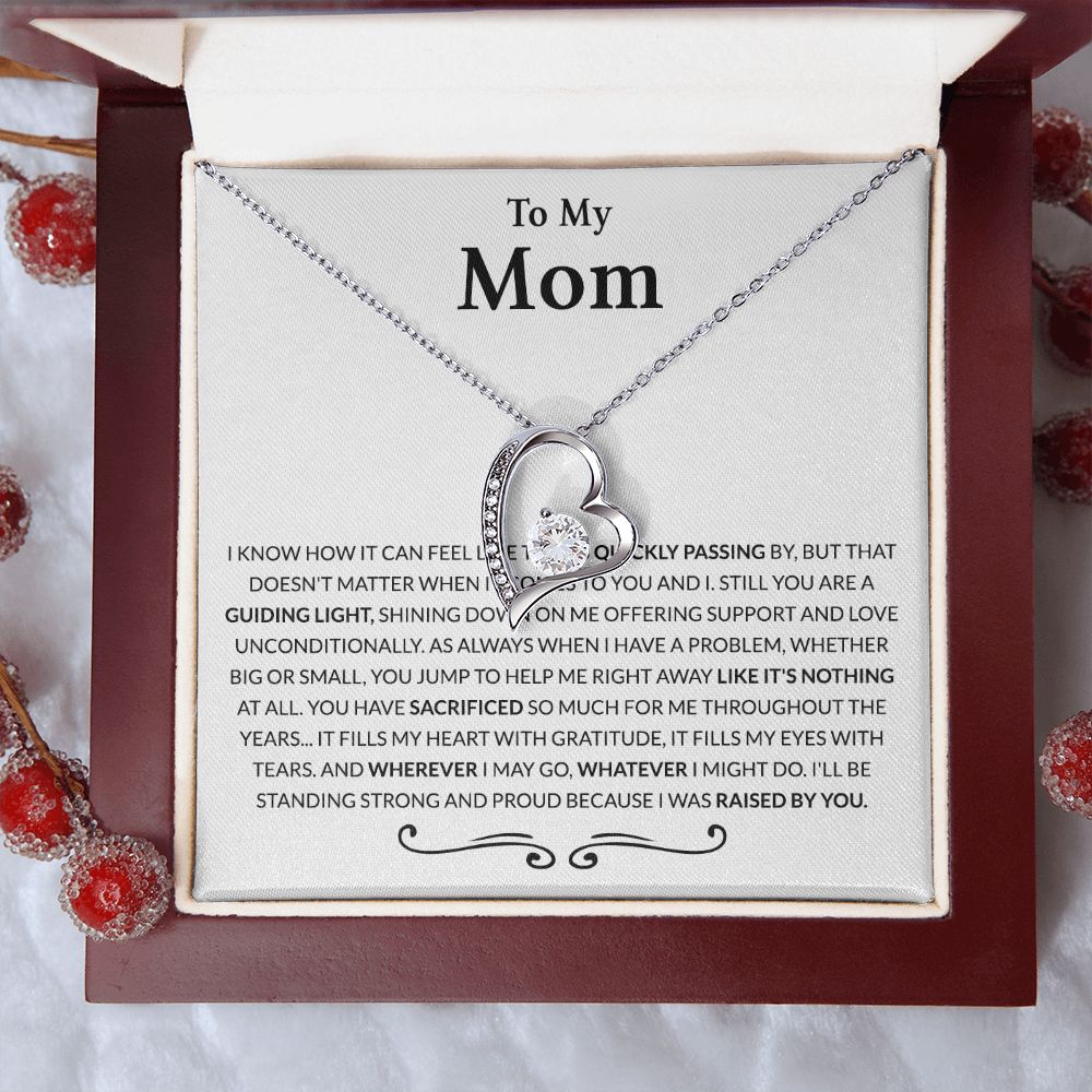 Gift for Mom from Daughter Moms Birthday Meaningful Gift for Mom Wedding Gifts Forever Love Necklace