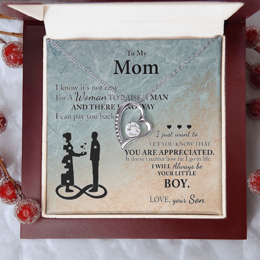 Mom Gift From Son To Mother Necklace Thoughtful Birthday Gift Sentimental Forever Love Necklace