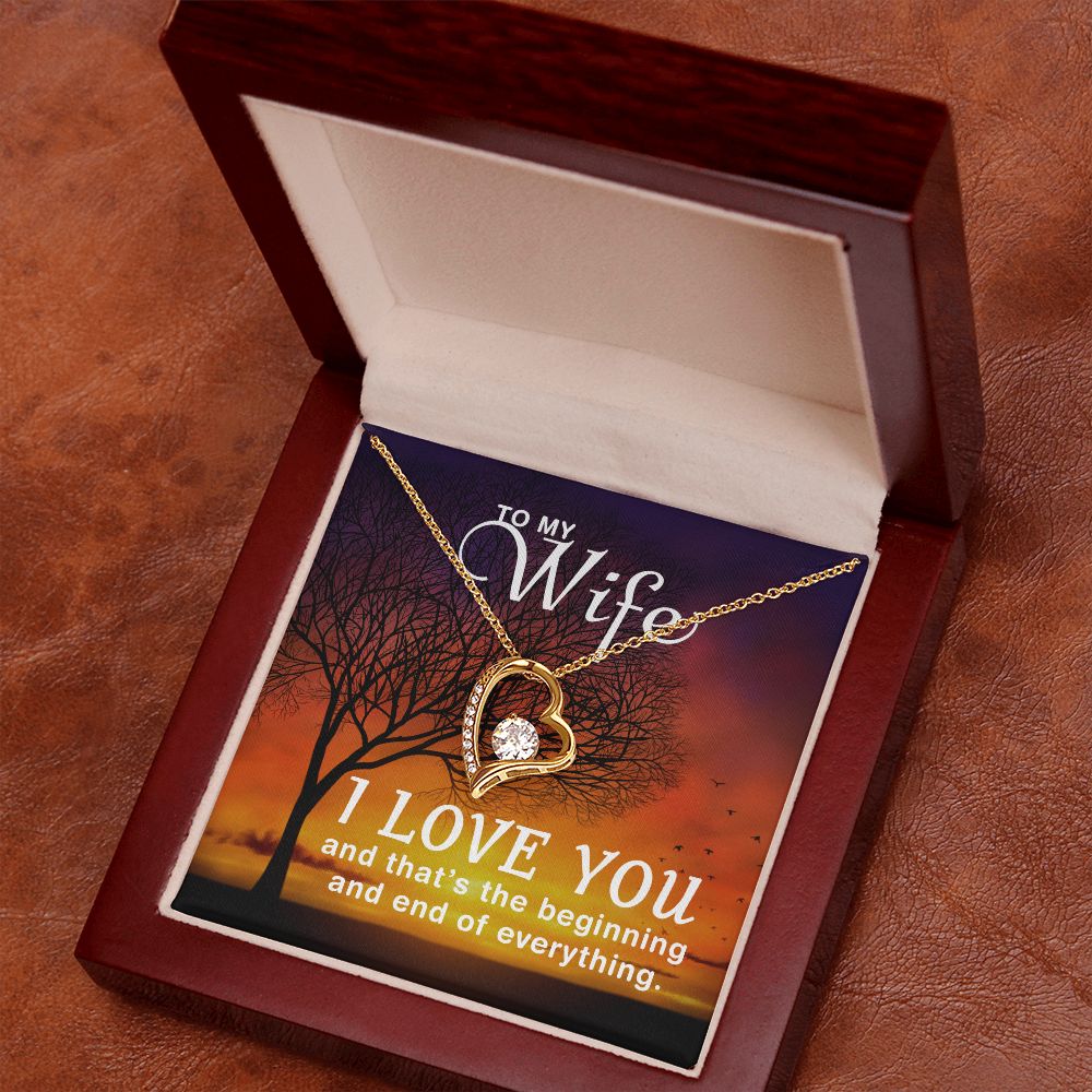 Birthday Gifts For Wife, Necklace Gifts For Wife From Husband, To My Wife Jewelry For Women , To My Wife Necklace  from Husband Wedding Anniversary Present For Wife, Beautiful Wife Jewelry Christmas14 Forever Love Necklace