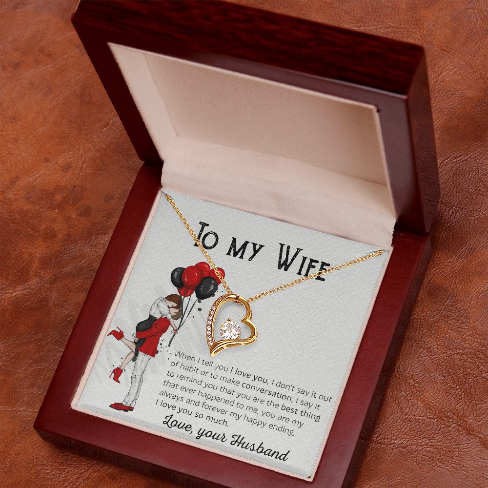 Birthday Gifts For Wife, Necklace Gifts For Wife From Husband, To My Wife Jewelry For Women , To My Wife Necklace  from Husband Wedding Anniversary Present For Wife, Beautiful Wife Jewelry Christmas 7 Forever Love Necklace