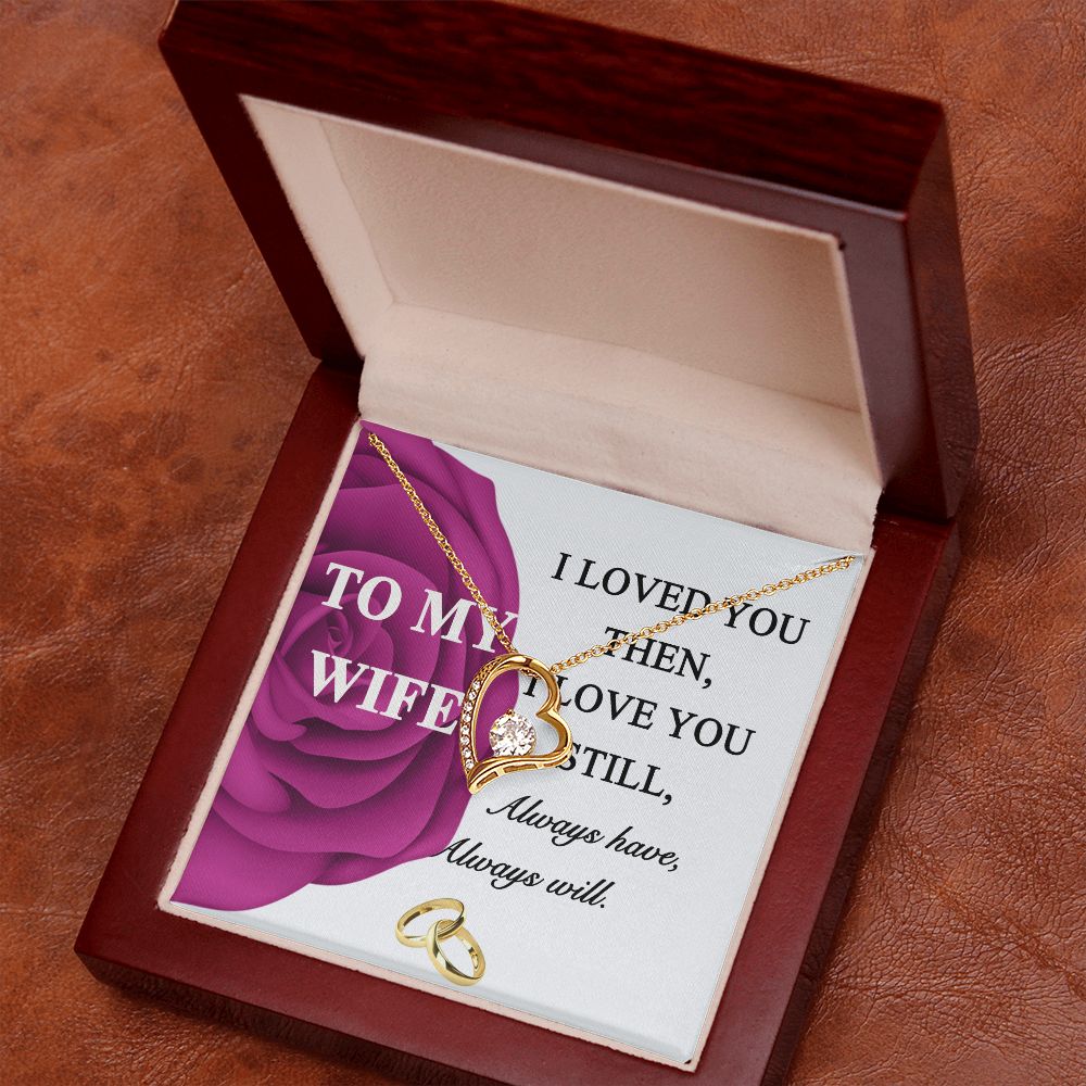 To My Wife Necklace -gift for Wife, Birthday Anniversary Necklace From HUsband Forever Love Necklace