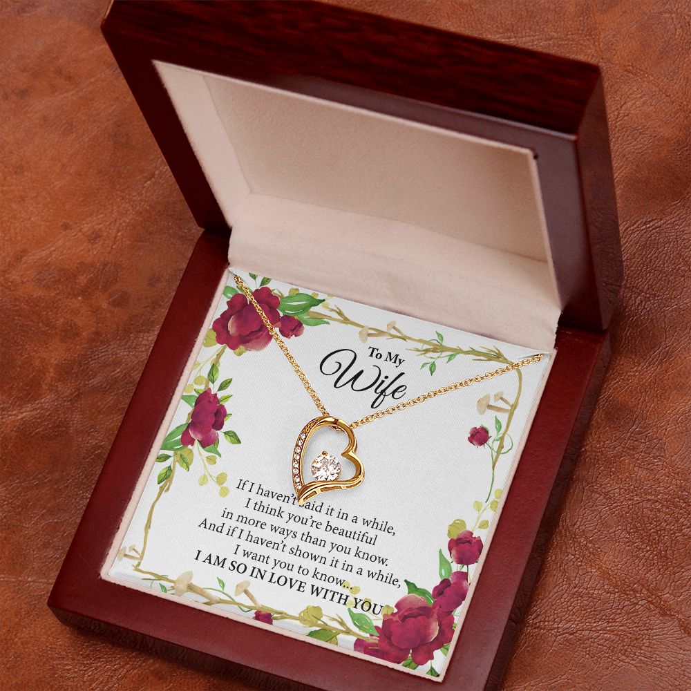 Birthday Gifts For Wife, Necklace Gifts For Wife From Husband, To My Wife Jewelry For Women , To My Wife Necklace  from Husband Wedding Anniversary Present For Wife, Beautiful Wife Jewelry Christmas19 Forever Love Necklace