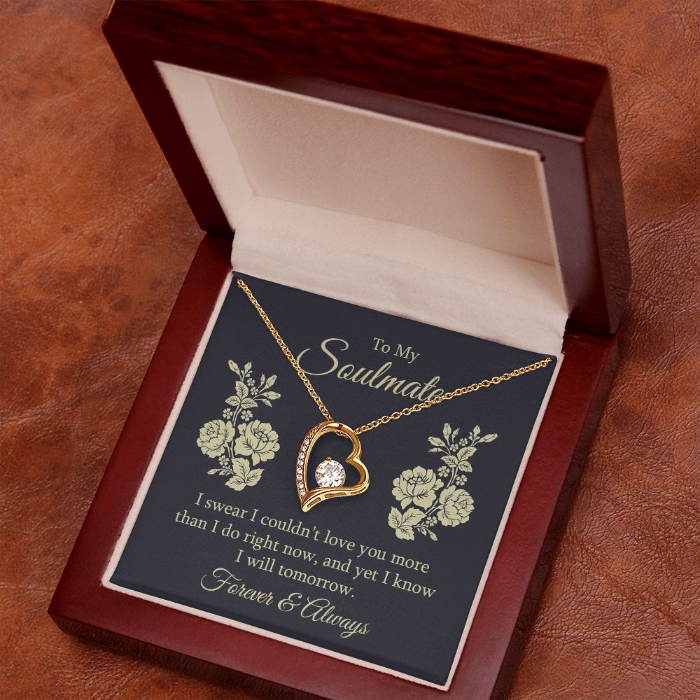To my soulmate - I swear I couldn't love you Forever Love Necklace