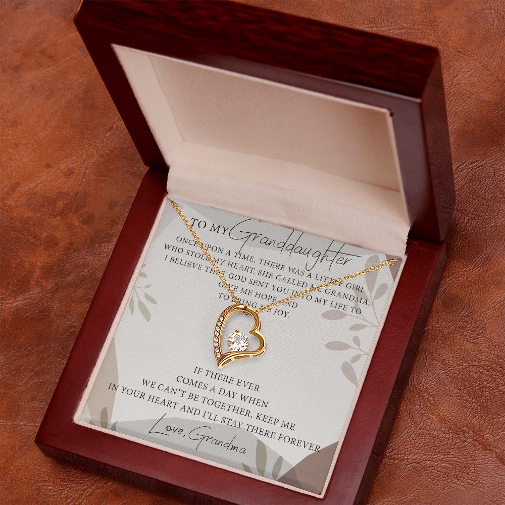 To My Granddaughter Forever Love Necklace Message Card Jewelry for Granddaughter 175192553120