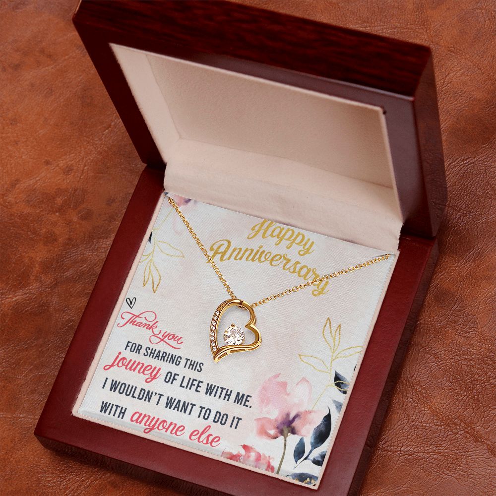 To My Wife Necklace, Wedding Anniversary Jewelry For Women, Necklace For Wife from Husband, Gift For Wife Birthday Gifts From Husband Necklace, Jewelry With Message Card In A Gift Box9 Forever Love Necklace