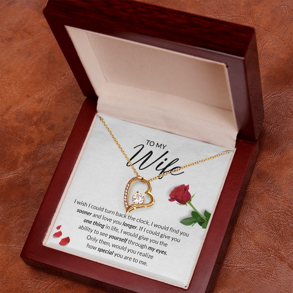 Birthday Gifts For Wife, Necklace Gifts For Wife From Husband, To My Wife Jewelry For Women , To My Wife Necklace  from Husband Wedding Anniversary Present For Wife, Beautiful Wife Jewelry Christmas22 Forever Love Necklace