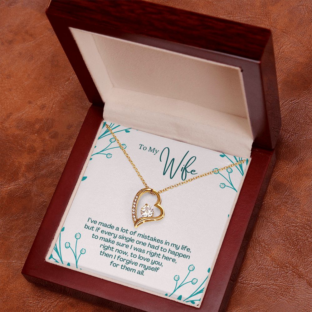 To My Wife Necklace Pendant Gift From Husband I've Made A Lot Of Mistakes With Message Card and Gift Box. Valentine's Day Gift For Wife Future Wife Forever Love Necklace