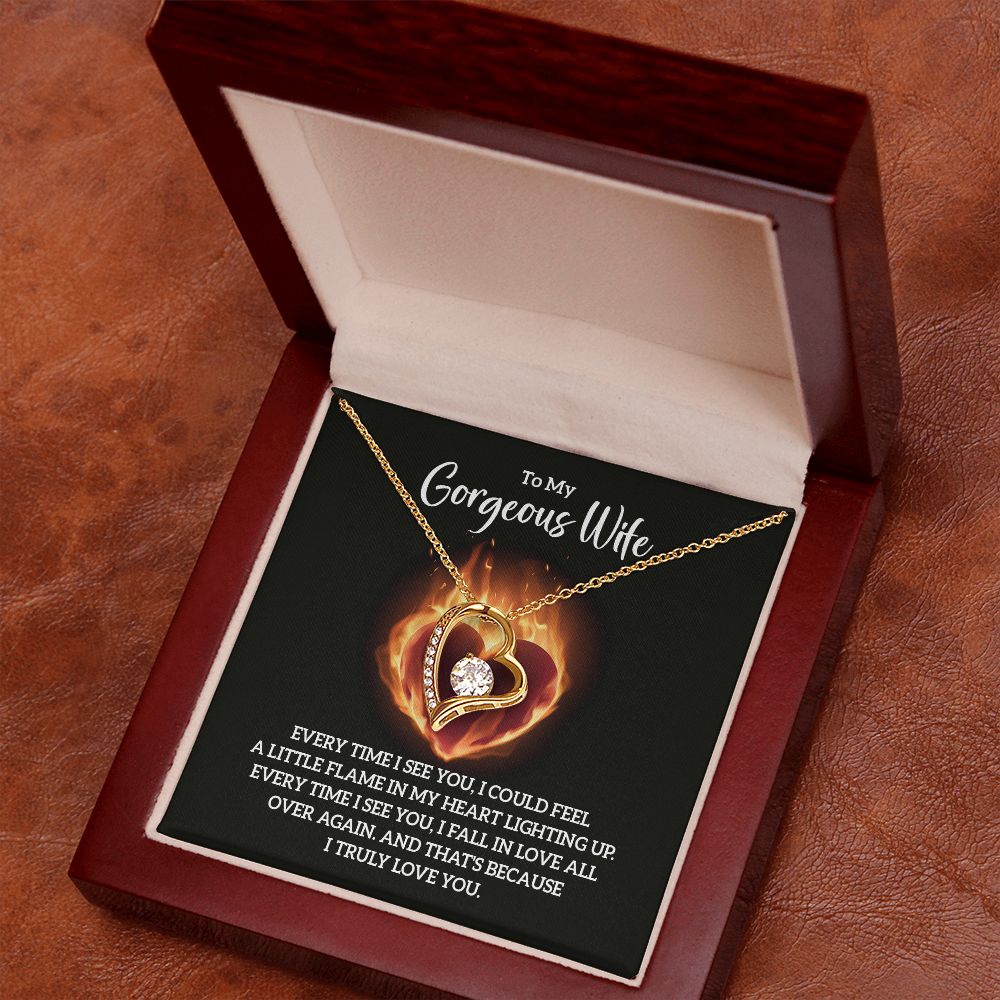 Birthday Gifts For Wife, Necklace Gifts For Wife From Husband, To My Wife Jewelry For Women , To My Wife Necklace  from Husband Wedding Anniversary Present For Wife, Beautiful Wife Jewelry Christmas32 Forever Love Necklace