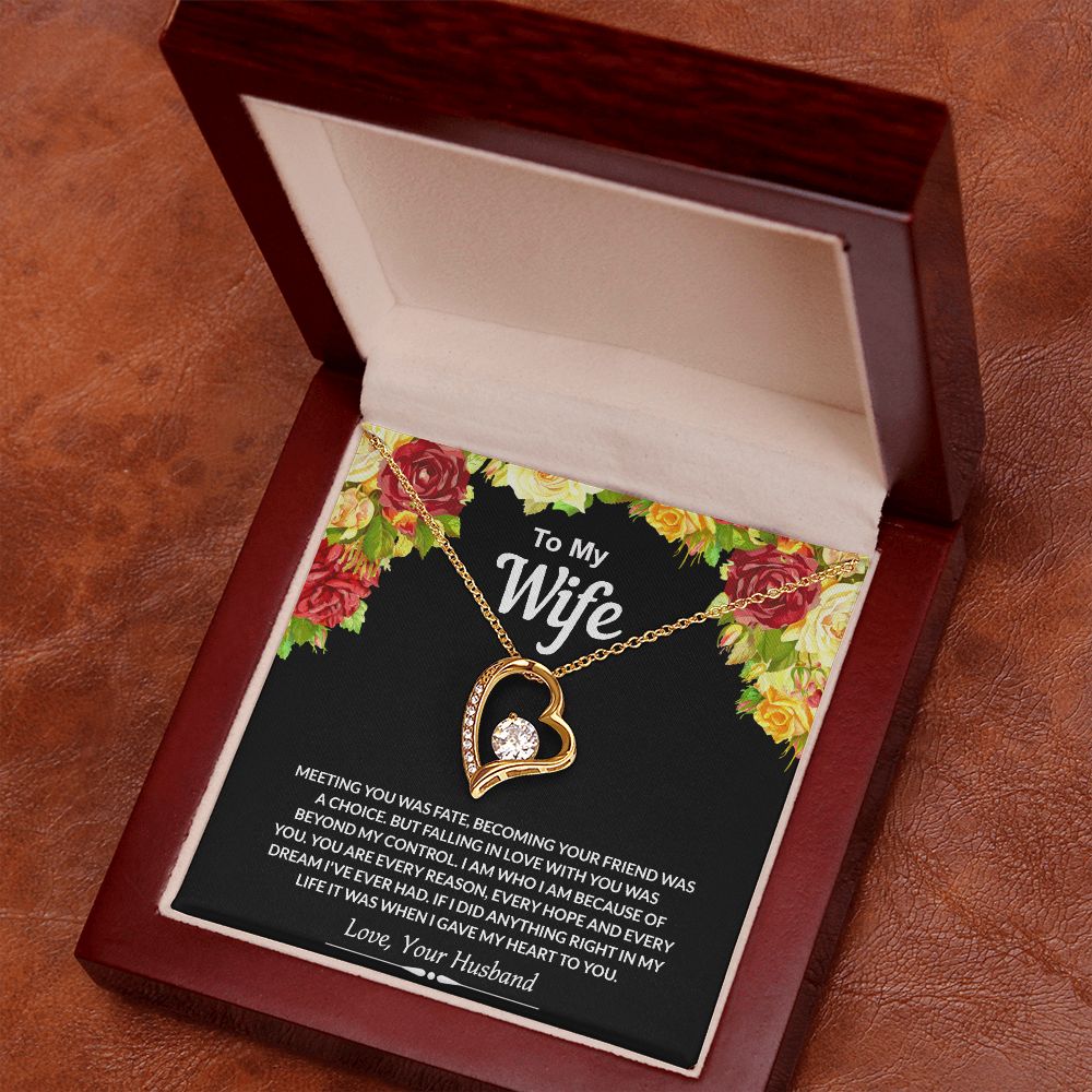 To My Wife Necklace from Husband Jewelry Gift For Wife Valentines Gift for Her Forever Love Necklace