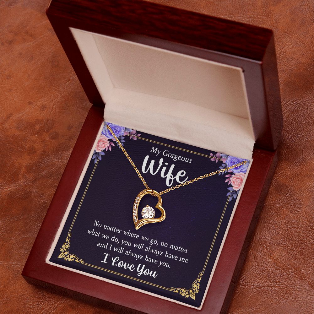 Birthday Gifts For Wife, Necklace Gifts For Wife From Husband, To My Wife Jewelry For Women , To My Wife Necklace  from Husband Wedding Anniversary Present For Wife, Beautiful Wife Jewelry Christmas15 Forever Love Necklace