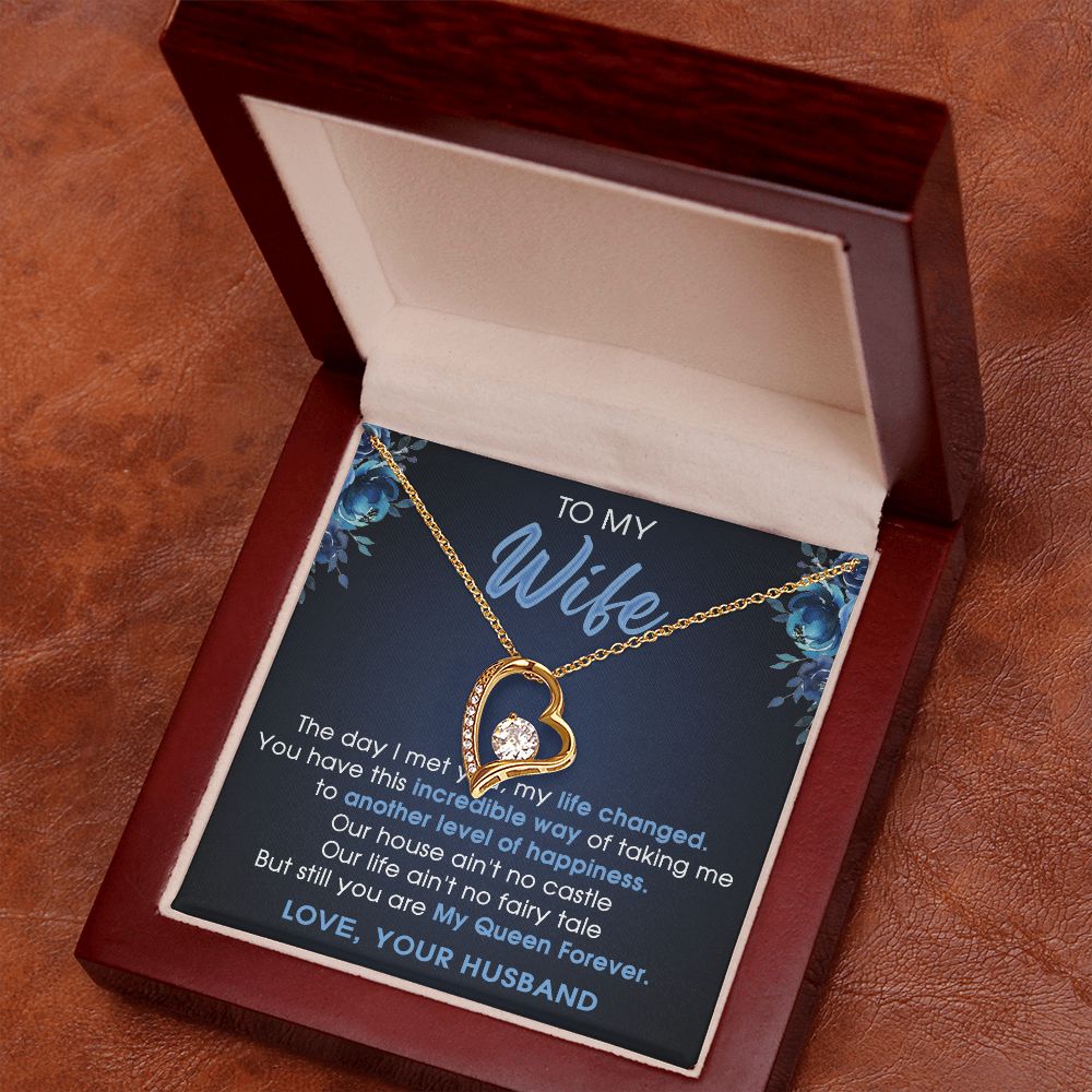 To My Wife Gift Jewelry Gift For Wife Birthday Gift For Wife Necklace For Wife Forever Love Necklace