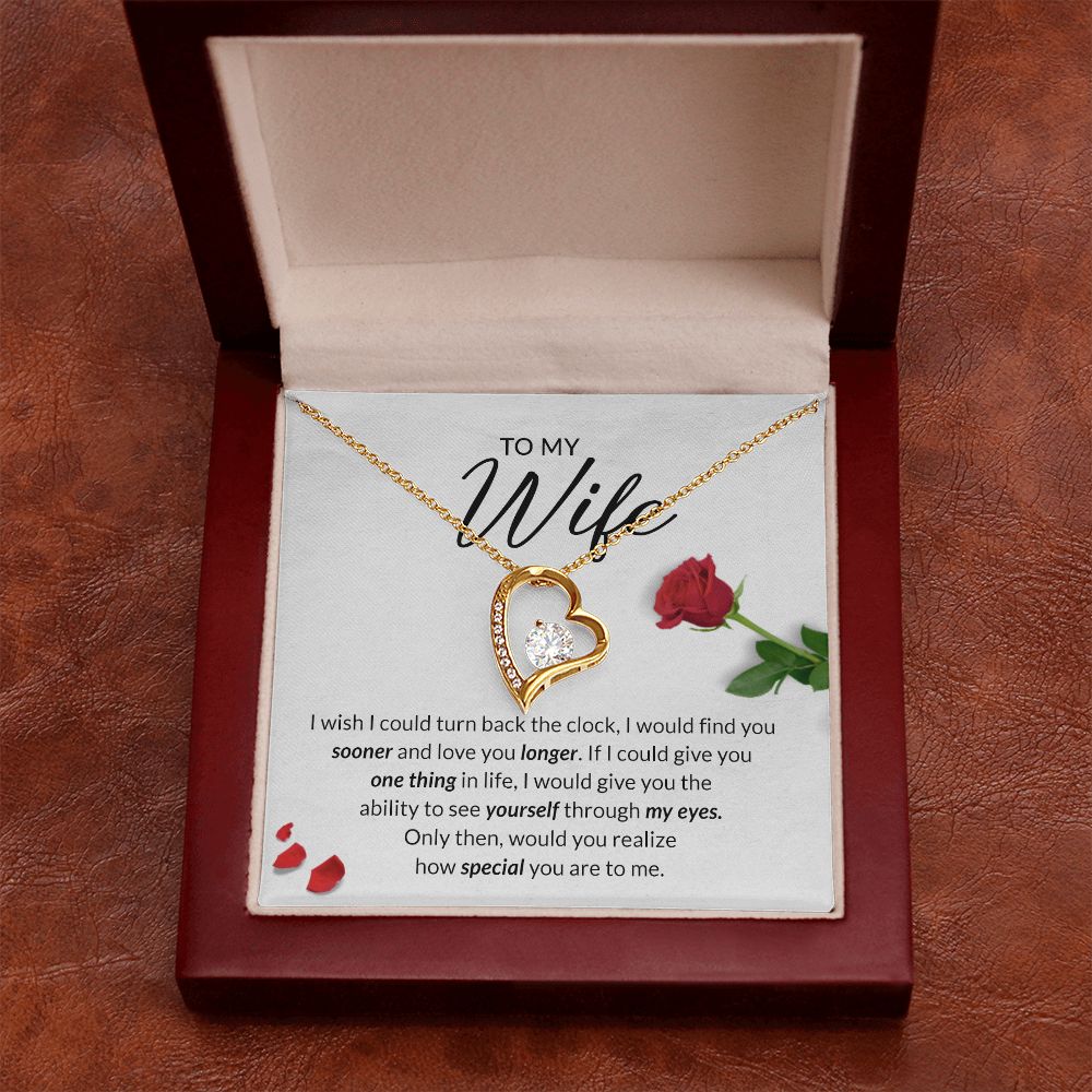 Birthday Gifts For Wife, Necklace Gifts For Wife From Husband, To My Wife Jewelry For Women , To My Wife Necklace  from Husband Wedding Anniversary Present For Wife, Beautiful Wife Jewelry Christmas22 Forever Love Necklace