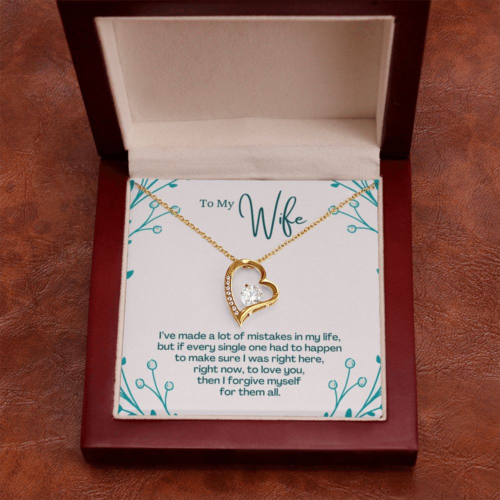 To My Wife Necklace Pendant Gift From Husband I've Made A Lot Of Mistakes With Message Card and Gift Box. Valentine's Day Gift For Wife Future Wife Forever Love Necklace