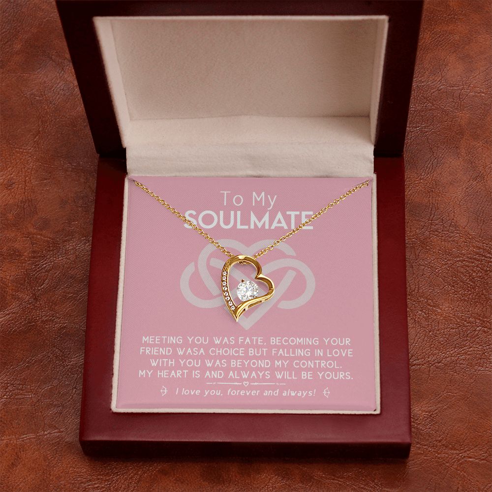 To My Soulmate Forever Love Necklace Gift For Soulmate Jewelry For Girlfriend Forever Love Necklace