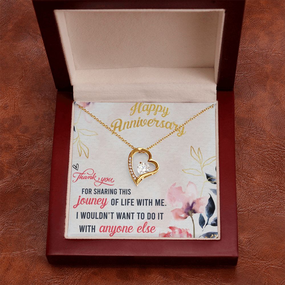 To My Wife Necklace, Wedding Anniversary Jewelry For Women, Necklace For Wife from Husband, Gift For Wife Birthday Gifts From Husband Necklace, Jewelry With Message Card In A Gift Box9 Forever Love Necklace