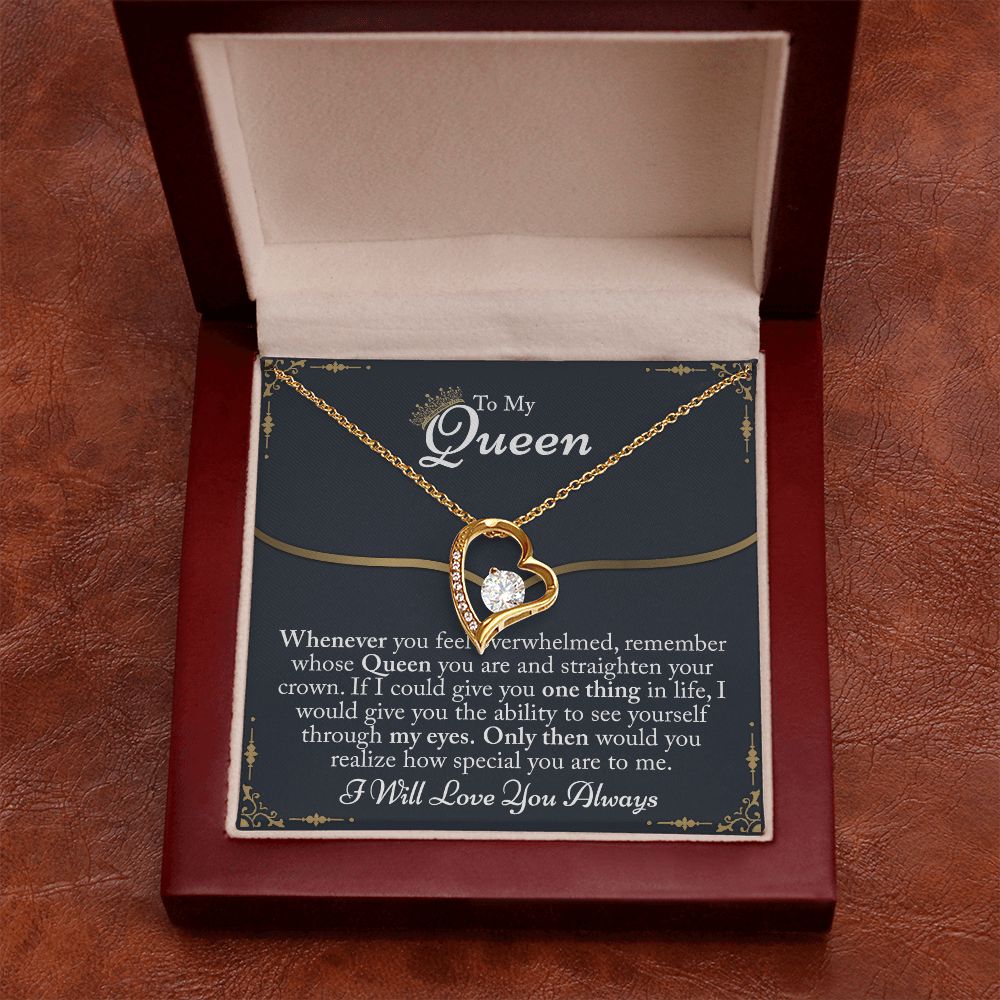 To My Queen Gift For Her Jewelry Gift Her Gift for Her Christmas Necklace Forever Love Necklace