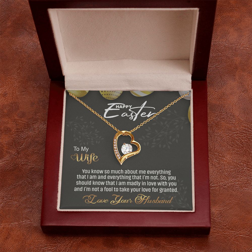 To my Wife Love Knot Necklace, Easter Gift for Wife Necklace, Easter Necklace Forever Love Necklace