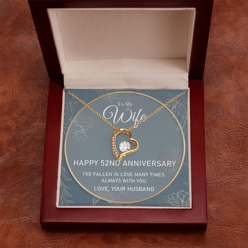 To My Wife Necklace from Husband, Personalized Necklace for Women, Luxury Necklace for Wife from Man Men, Wedding Anniversary Present For Wife, Beautiful Wife Jewelry Christmas Birthday Gifts For Wife5 Forever Love Necklace