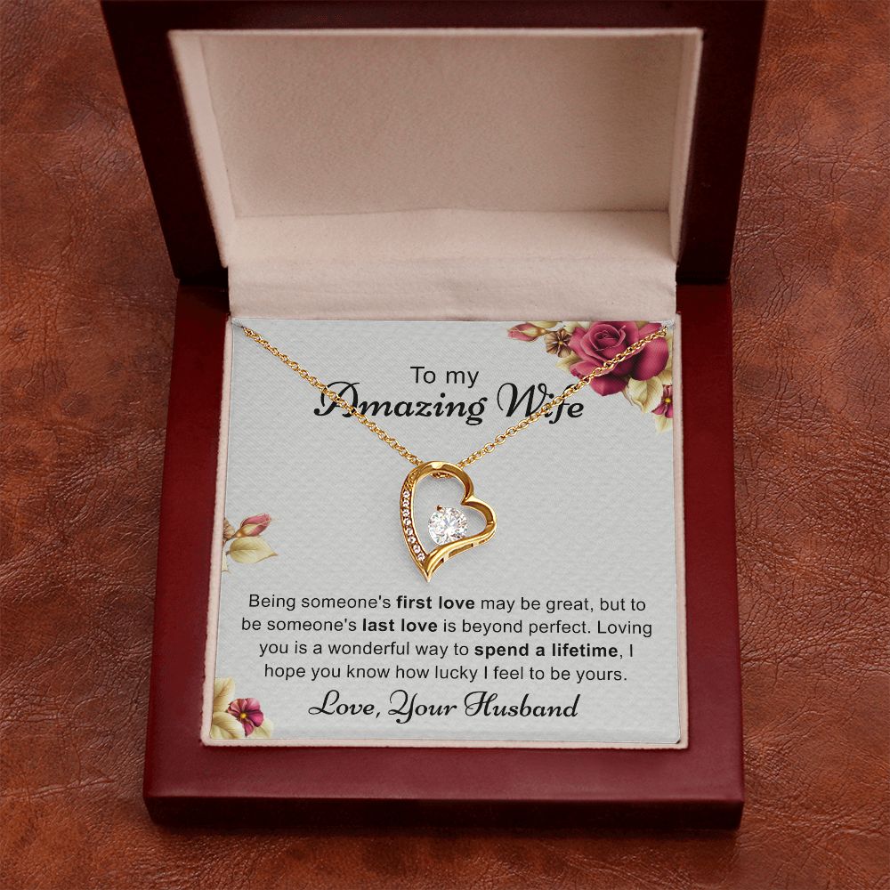 Birthday Gifts For Wife, Necklace Gifts For Wife From Husband, To My Wife Jewelry For Women , To My Wife Necklace  from Husband Wedding Anniversary Present For Wife, Beautiful Wife Jewelry Christmas 6 Forever Love Necklace