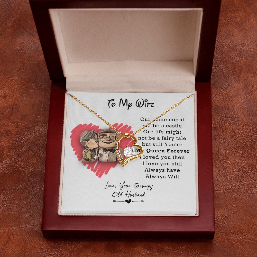 To My Wife Necklace from Husband, Personalized Necklace for Women, Luxury Necklace for Wife from Man Men, Wedding Anniversary Present For Wife, Beautiful Wife Jewelry Christmas Birthday Gifts For Wife3 Forever Love Necklace